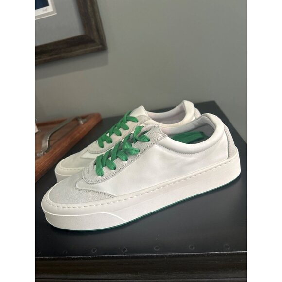 The Row Marley Suede Paneled Leather Sneakers Milk White Womens Size 35 5 - Picture 9 of 14